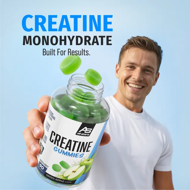 AllStars Creatine Gummies gummies créatine pomme verte 90 pièces