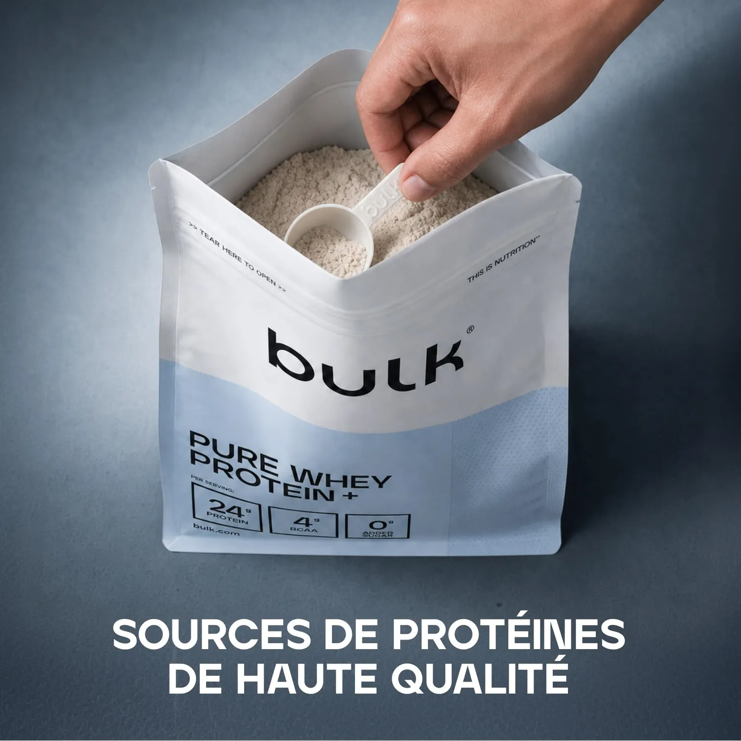 Bulk Pure Whey Protein+ whey vanille 900 g 24 g