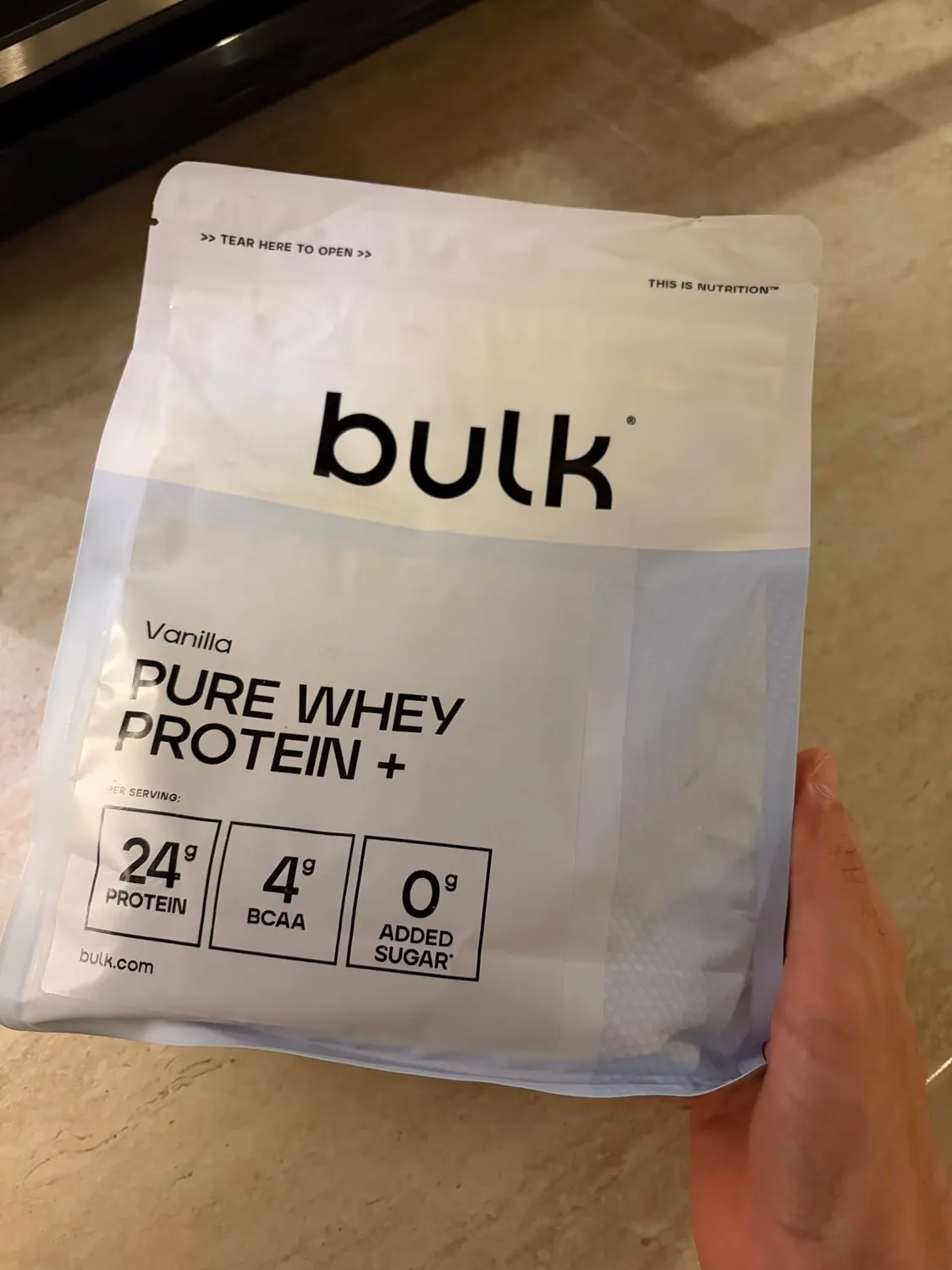 Bulk Pure Whey Protein+ whey vanille 900 g 24 g