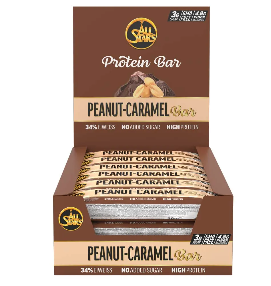 AllStars Protein Bar Peanut-Caramel barre protéinée 1 unité faible en sucres