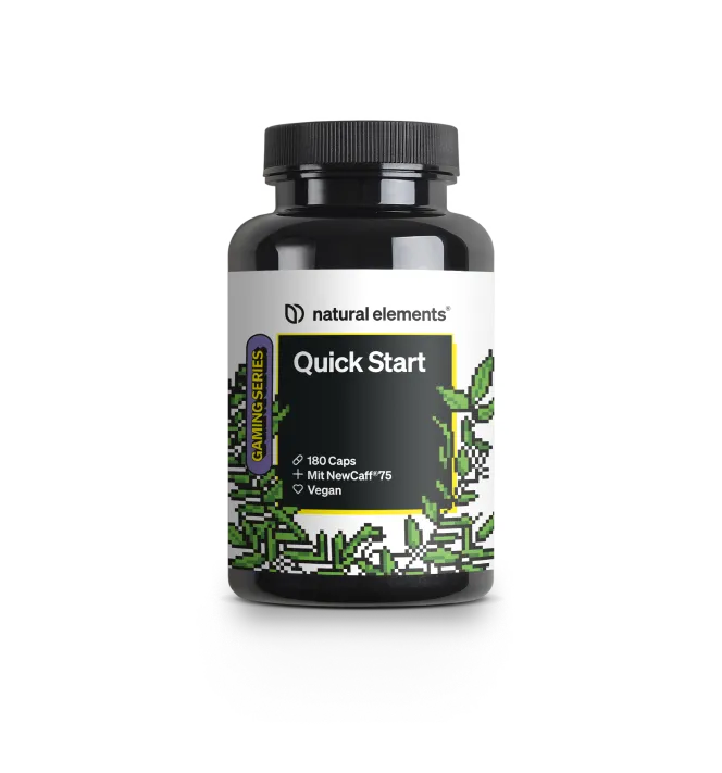 Natural Elements Quick Start gélules de caféine 180 – 2 phases