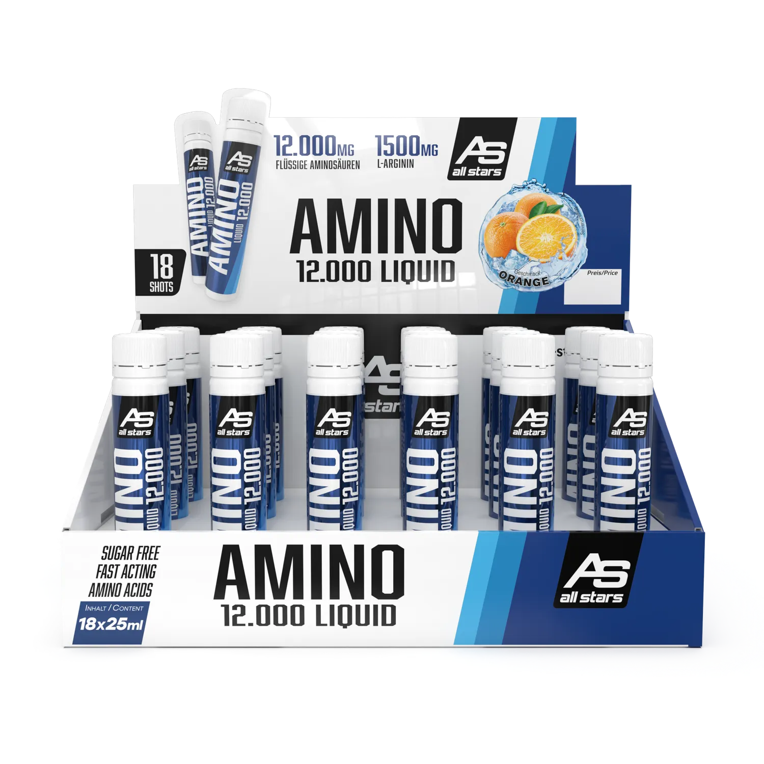 AllStars Amino 12.000 shot amino 18 x 25 ml orange
