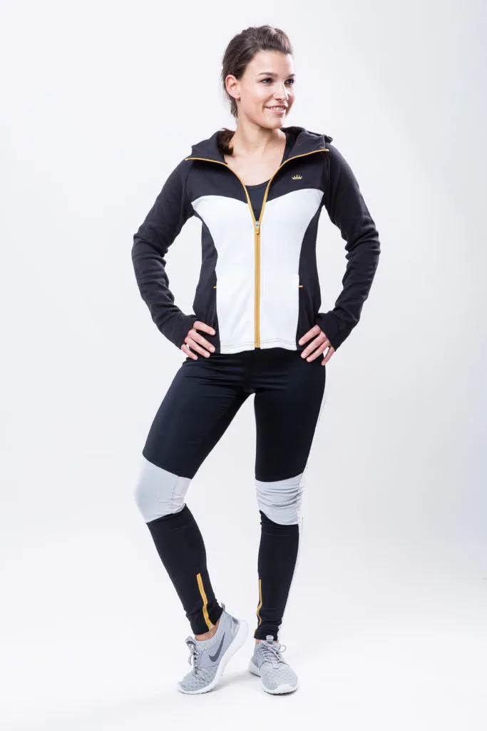AllStars Squat Queen Hoody sweat zippé femme gris blanc
