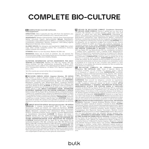 BULK Bio-culture complète complément 180 unités, 5 souches et 3 enzymes