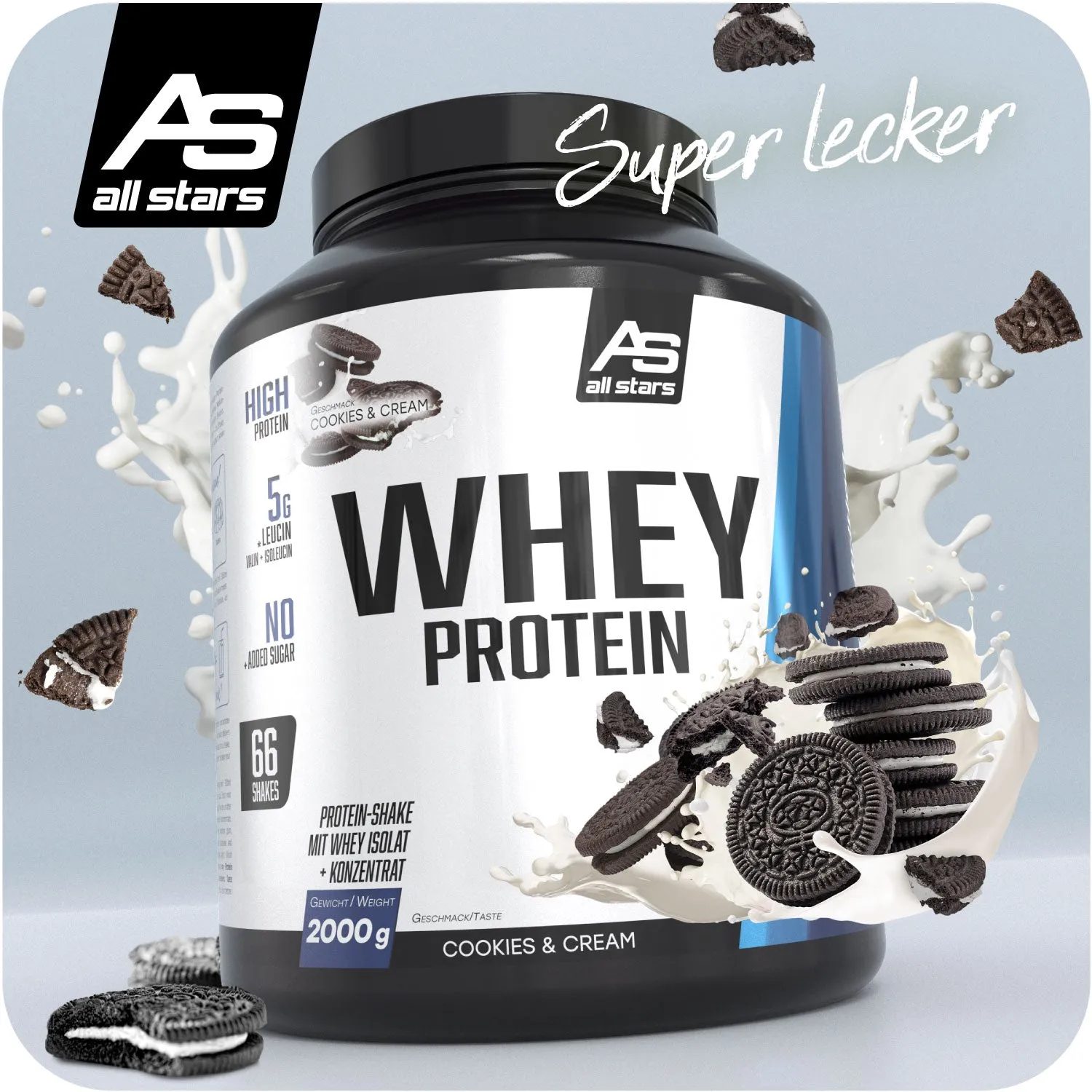 AllStars Whey Protein poudre 2 000 g Cookies & Cream