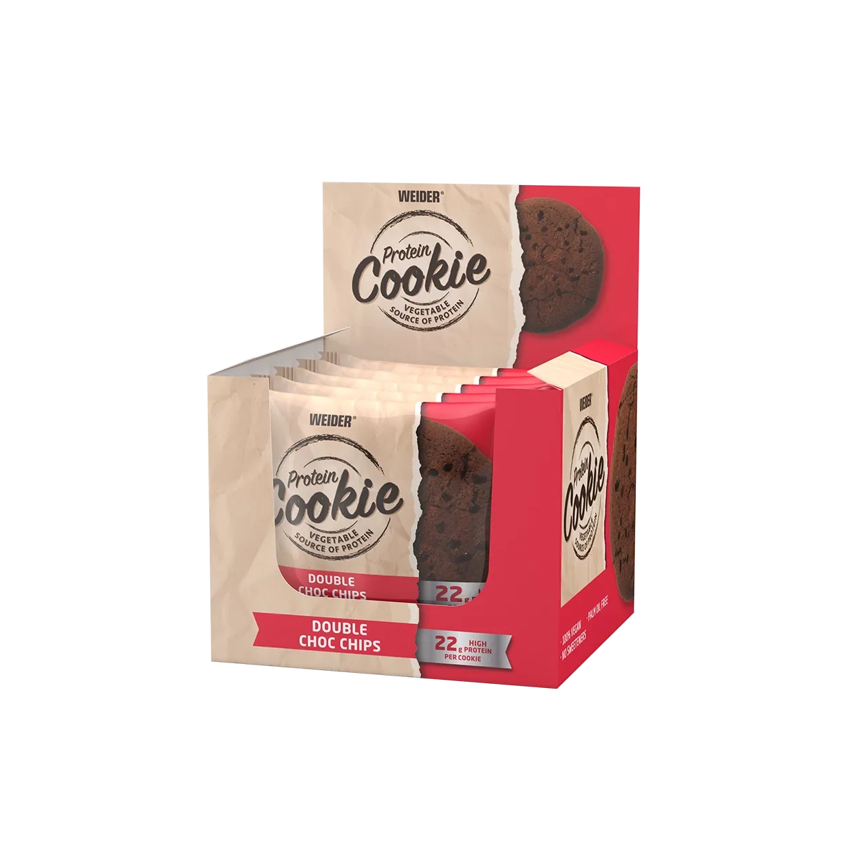 Weider Protein Cookies vegan cookies protéinés 12 pièces Double Choc