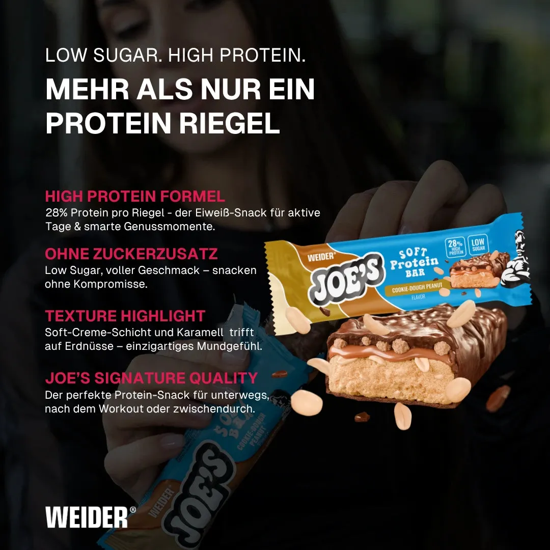 Weider Joe's Soft Protein Bar barre protéinée Cookie-Dough Peanut