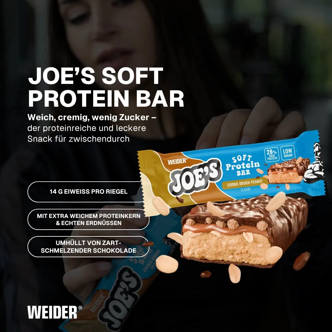 Weider Joe's Soft Protein Bar barre protéinée Cookie-Dough Peanut