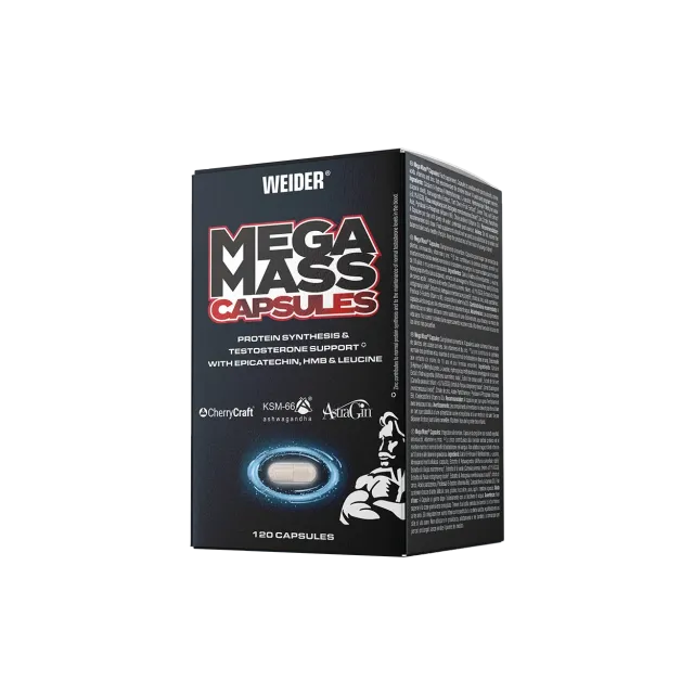Weider Mega Mass Caps capsules 120 gélules après entraînement
