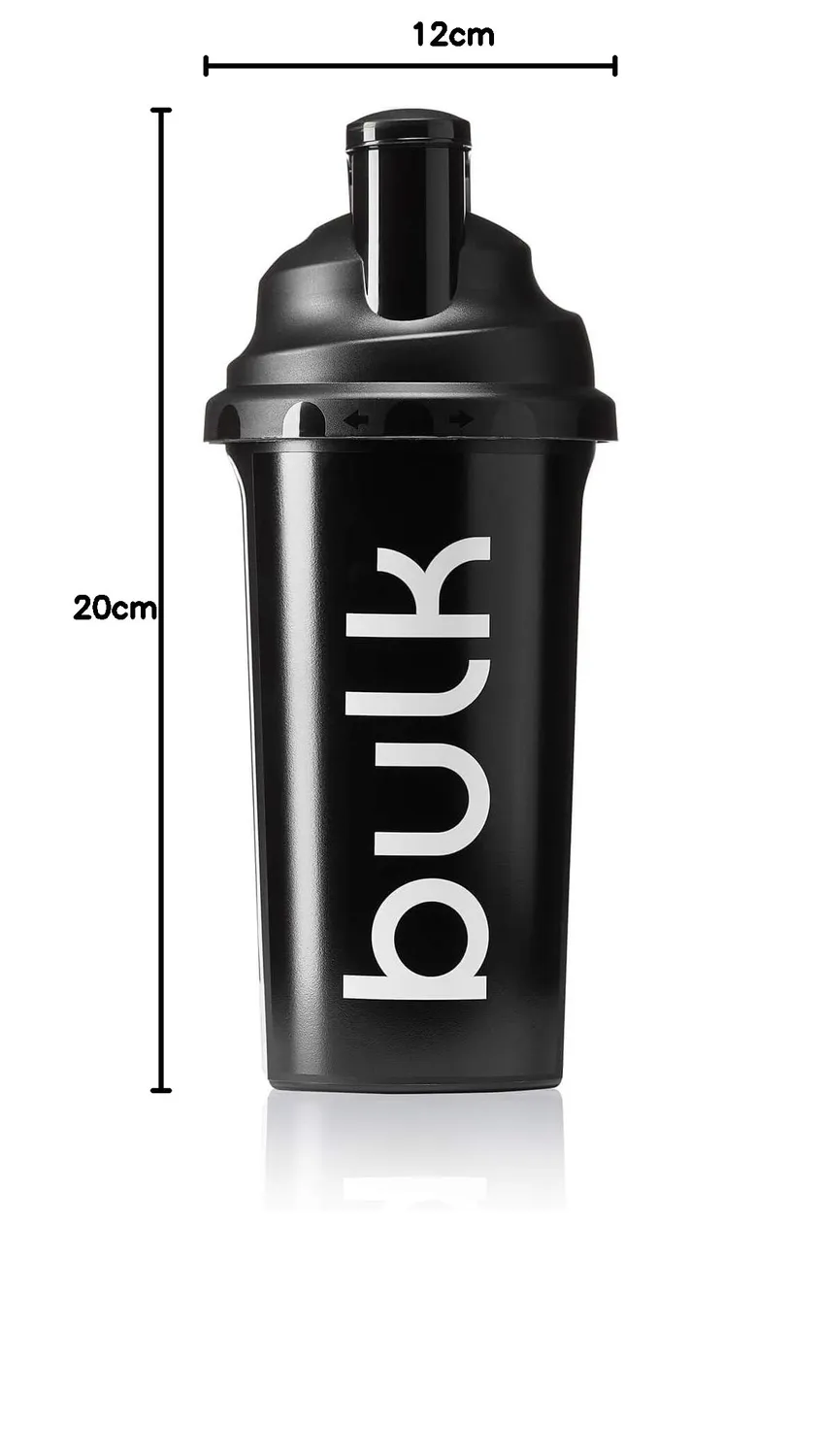 BULK Shaker Classic shaker protéiné noir 750 ml étanche