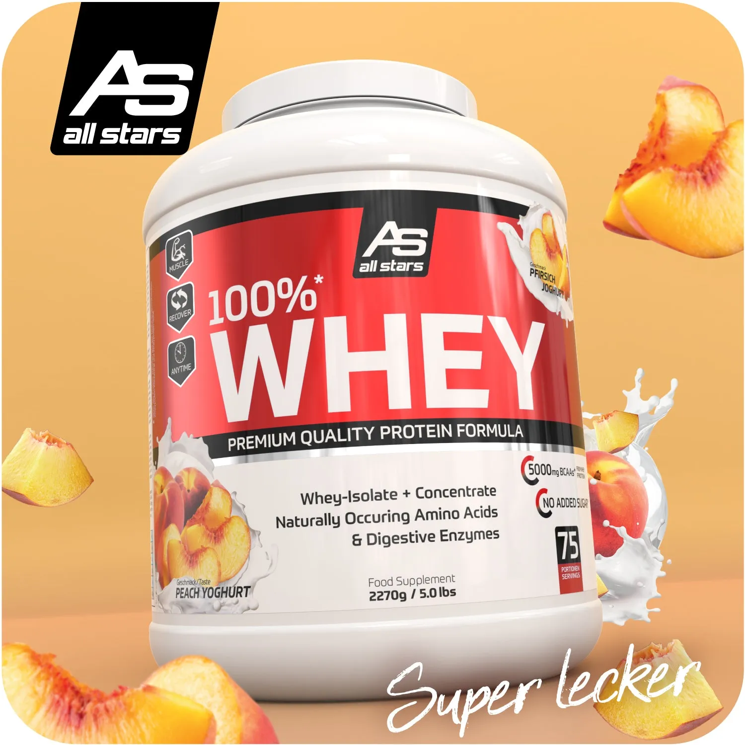AllStars 100% Whey Protein protéine 2270 g chocolat