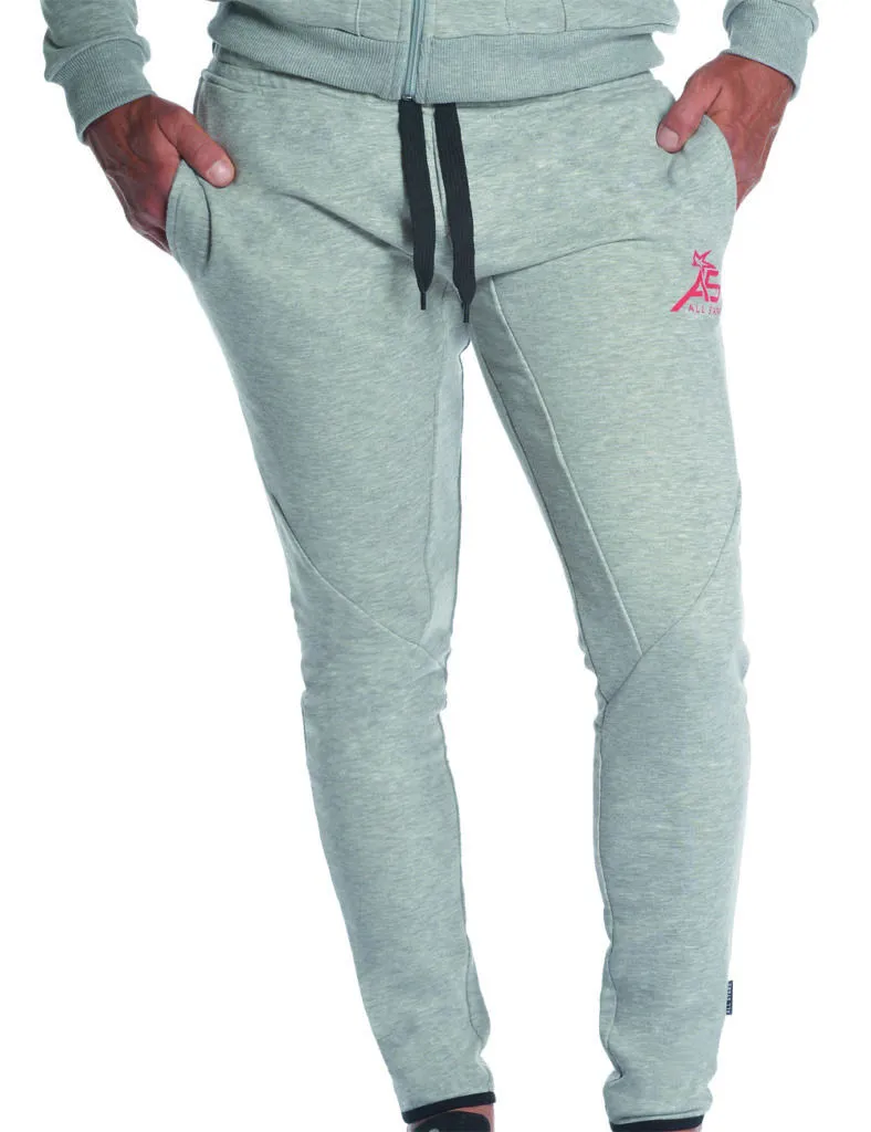 AllStars Trendy pantalon fitness gris-mélange slim fit