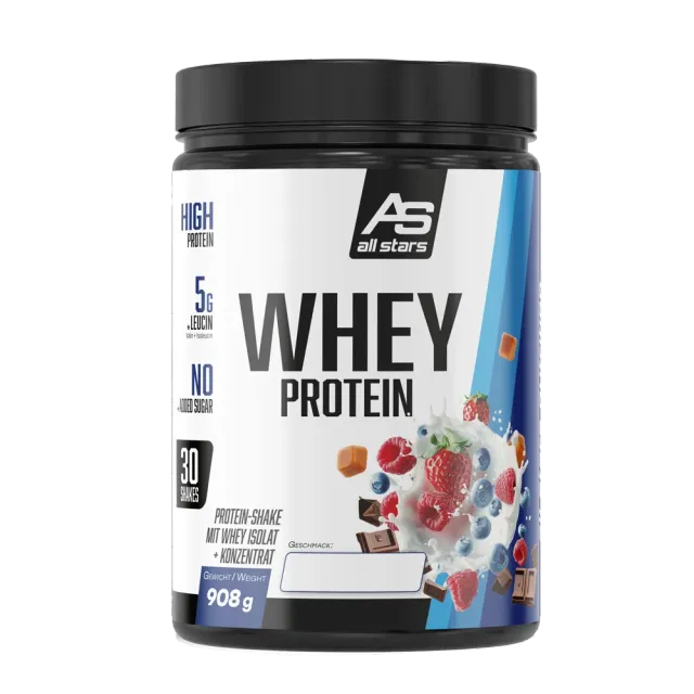AllStars Whey Protein Leerdose boîte vide à vis