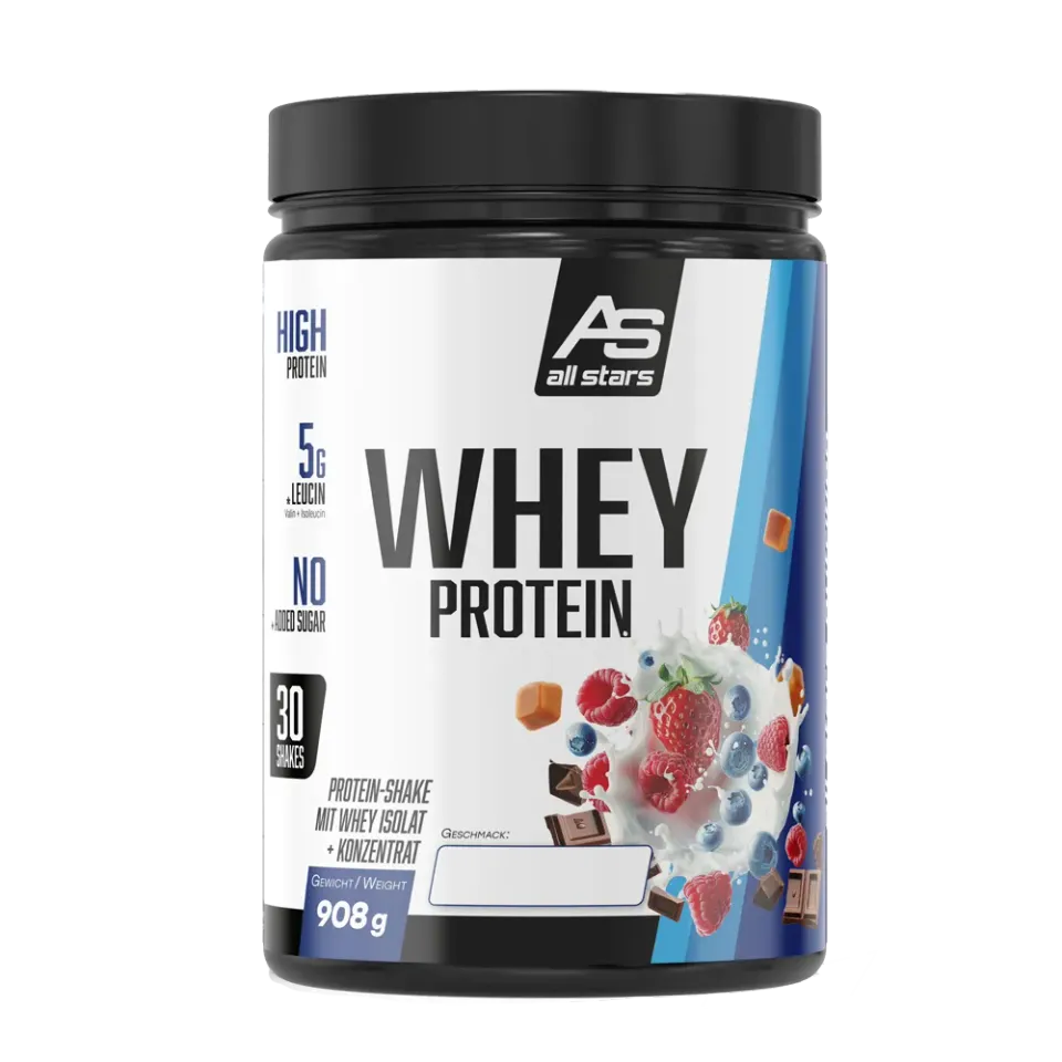 AllStars Whey Protein Leerdose boîte vide à vis
