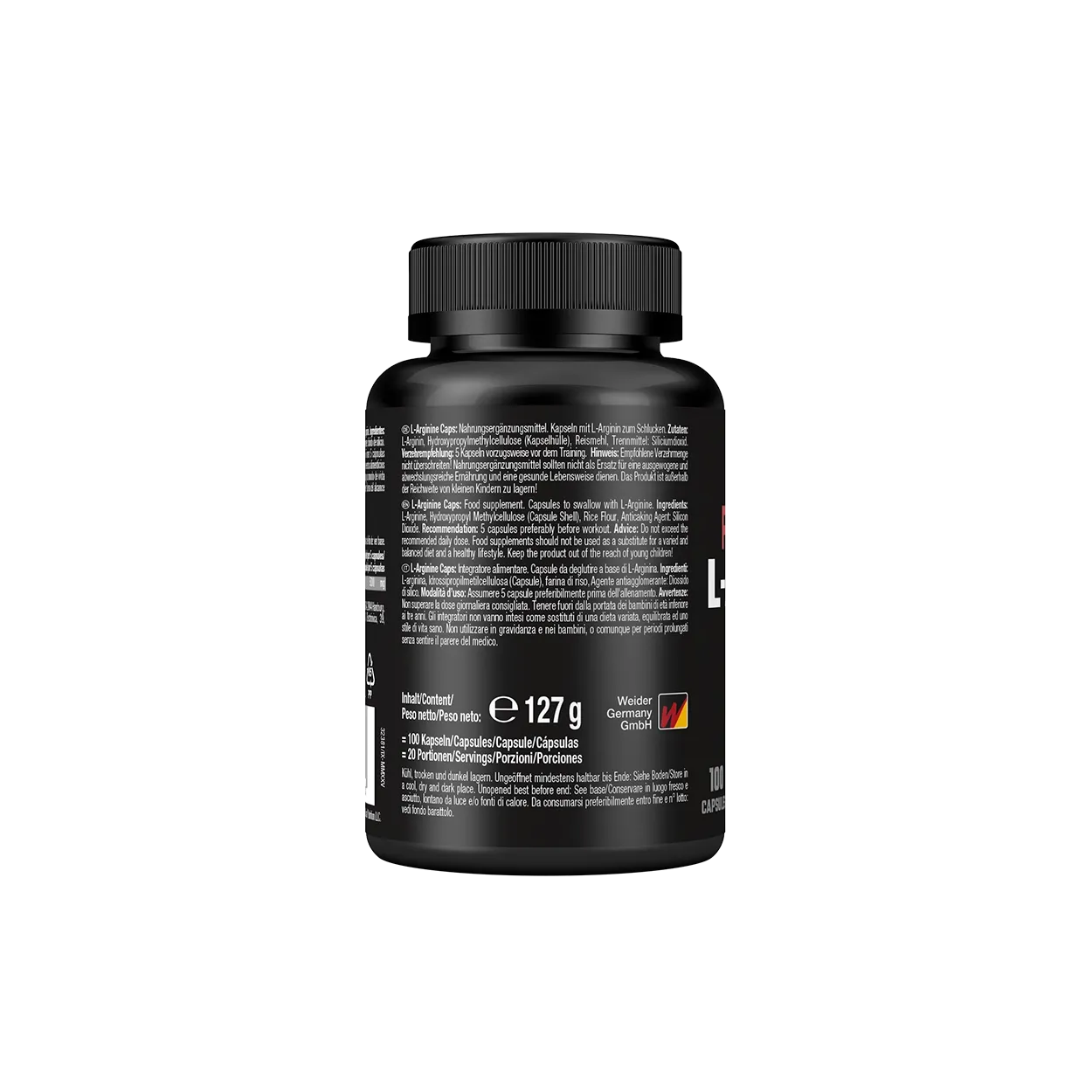 Weider L-Arginine Caps capsules 100 unités 5000 mg par portion
