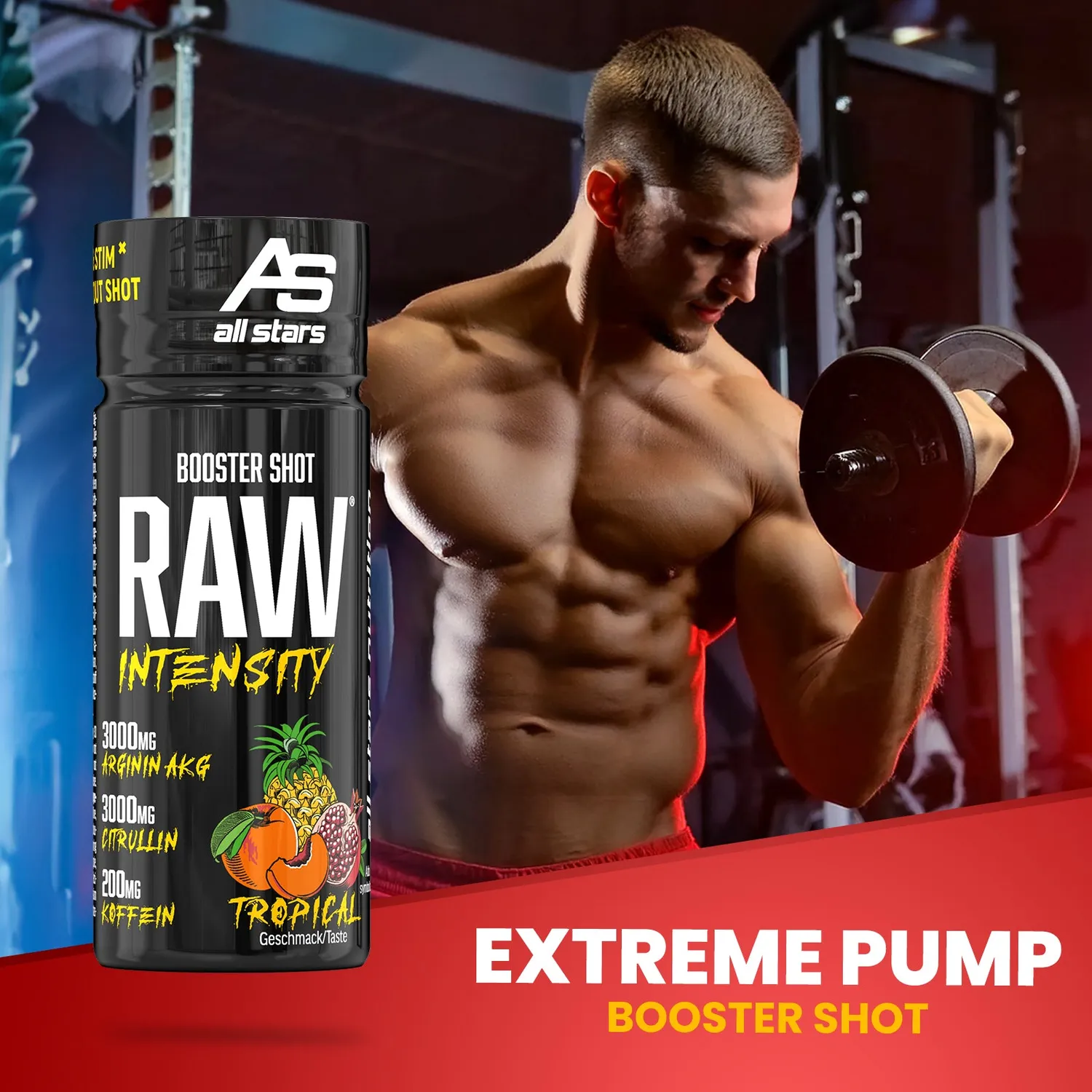AllStars Intensity Booster Shot pré-workout Tropical 1 shot caféiné