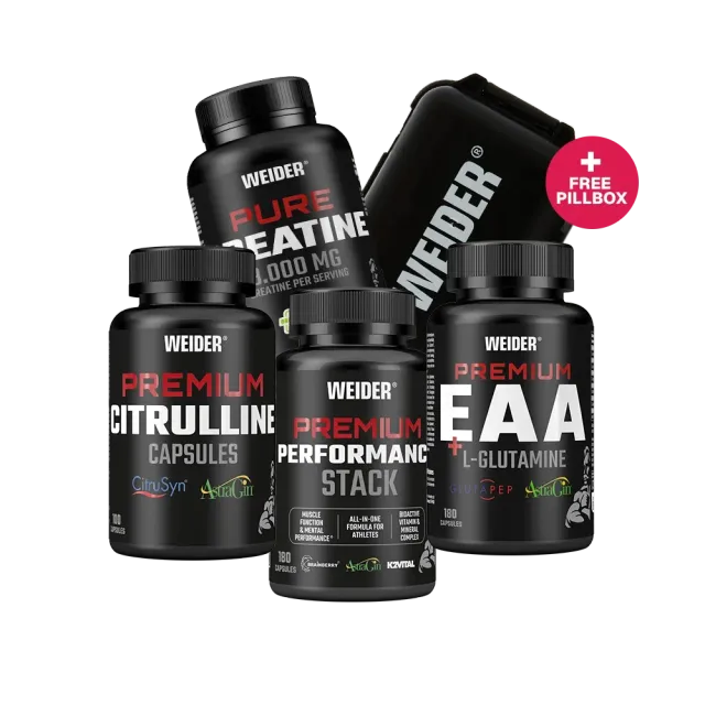 Weider Gym Stack Bundle pack de compléments musculation 4 produits