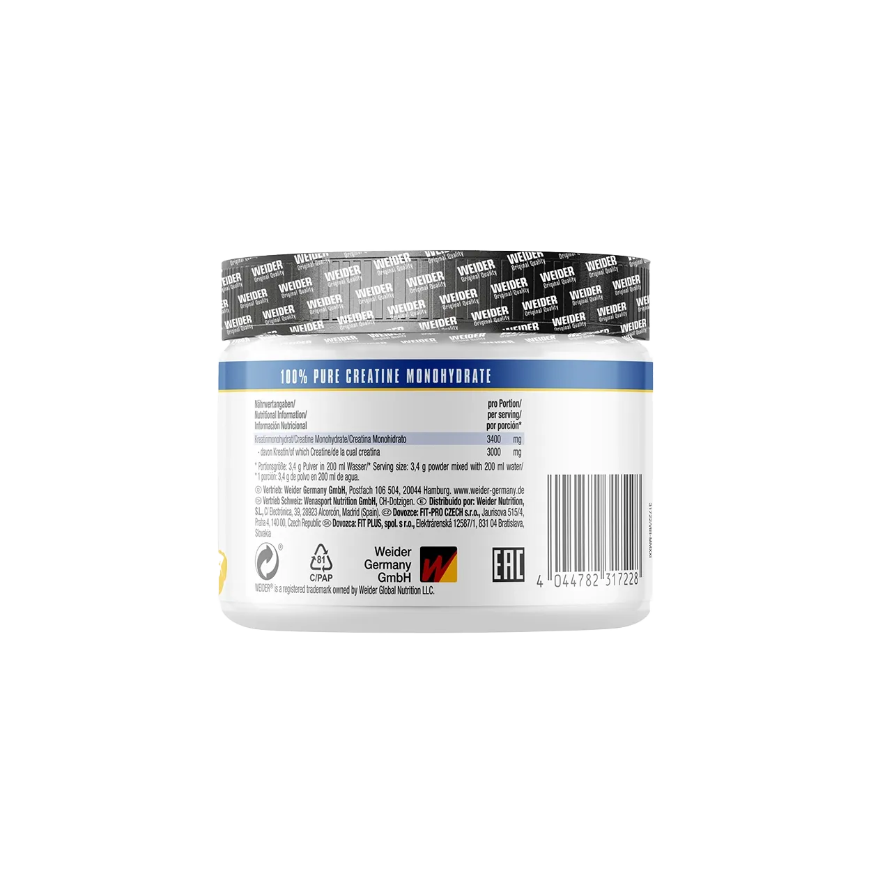 Weider Pure Creatine créatine 250 g Creapure