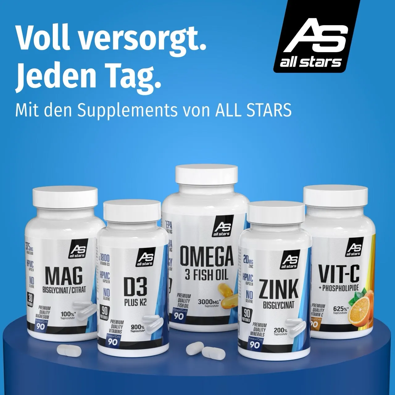 AllStars Omega-3 Fish Oil capsules 90 unités EPA DHA