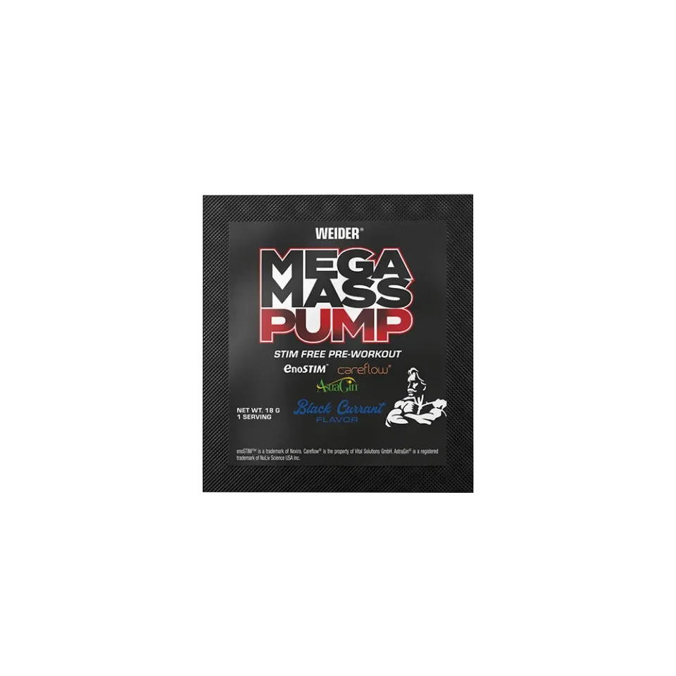 Weider Mega Mass Pump booster pré-entraînement Black Currant sachet