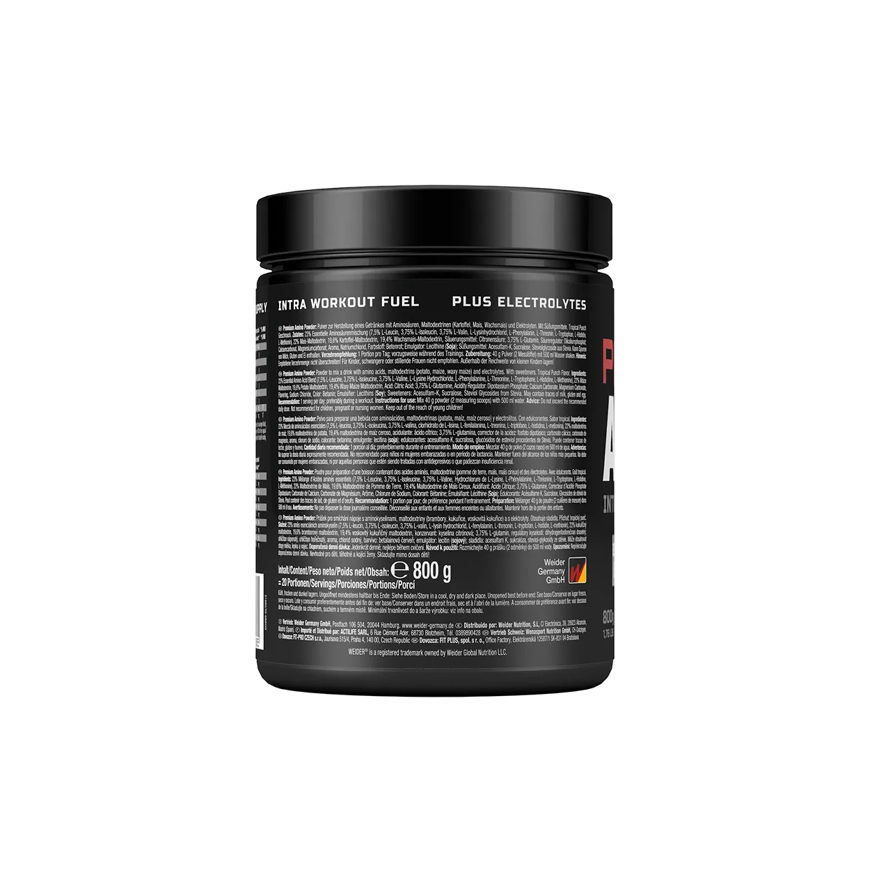 Weider Premium Amino poudre 800 g Tropical Punch intra-entraînement