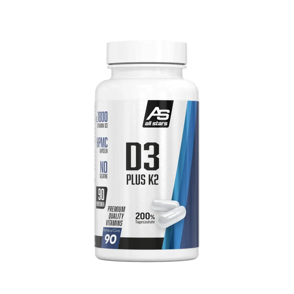 AllStars Vitamine D3 + K2 gélules 90 gélules sans gélatine