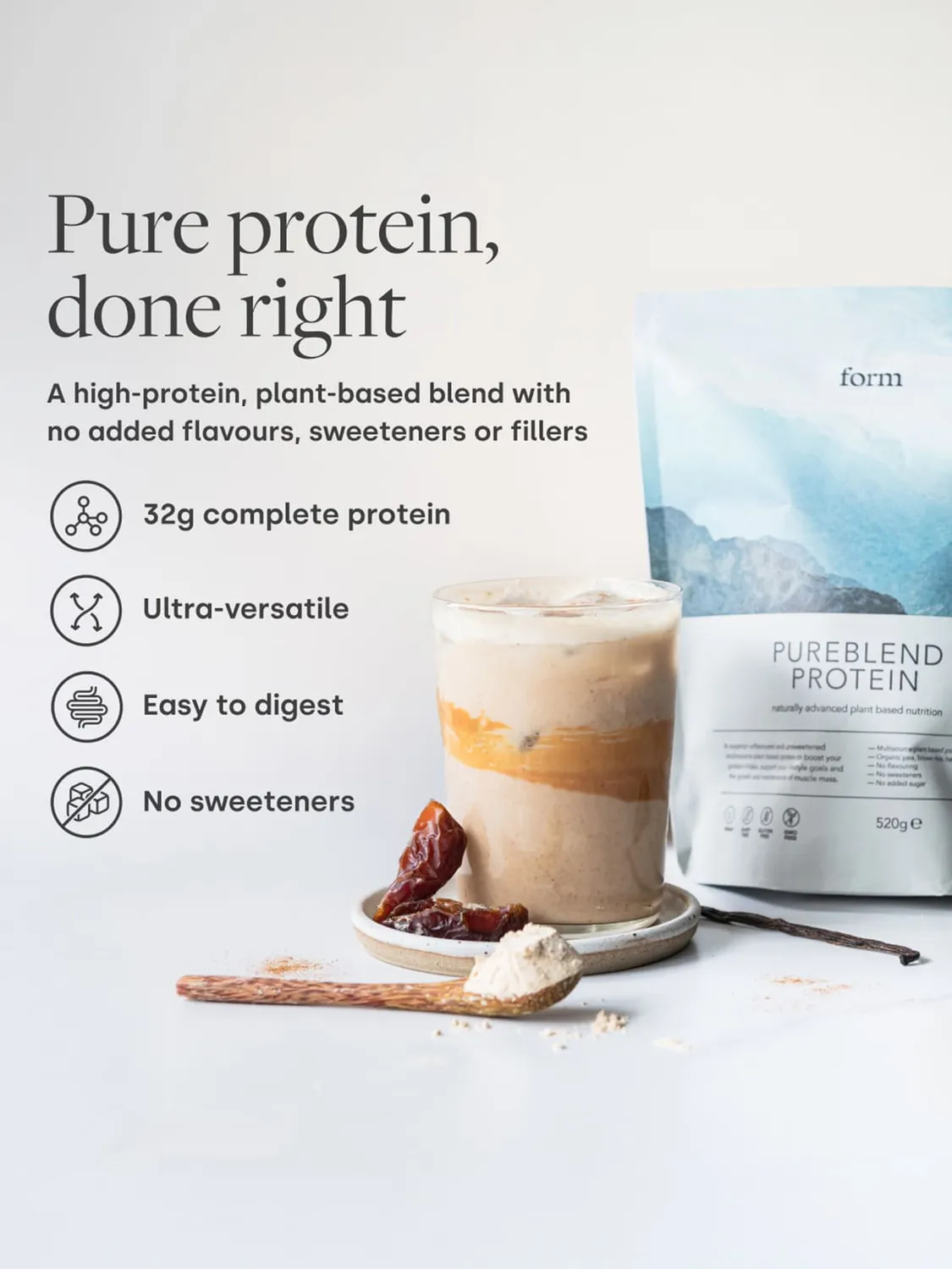 FORM NUTRITION Pureblend Protein poudre végétale nature