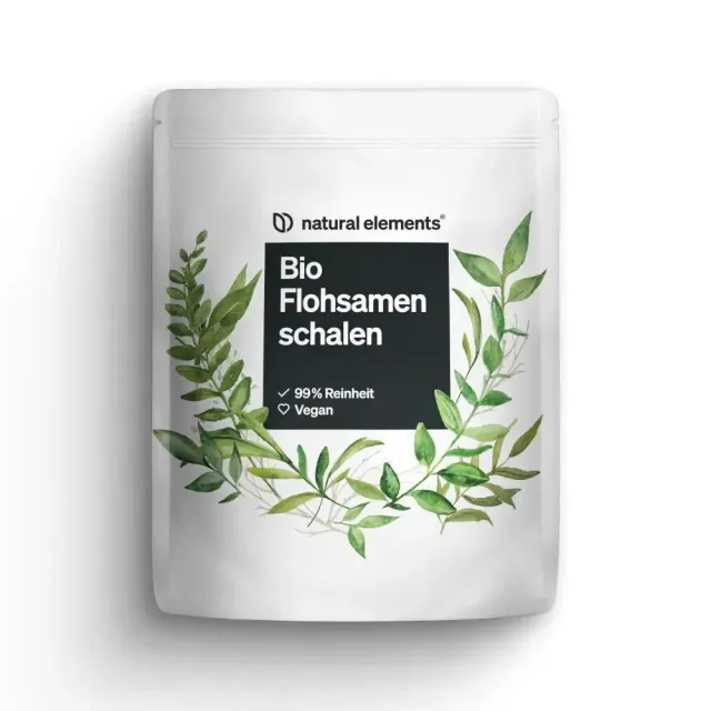 Natural Elements Bio Flohsamenschalen psyllium bio 500 g, 88 % fibres