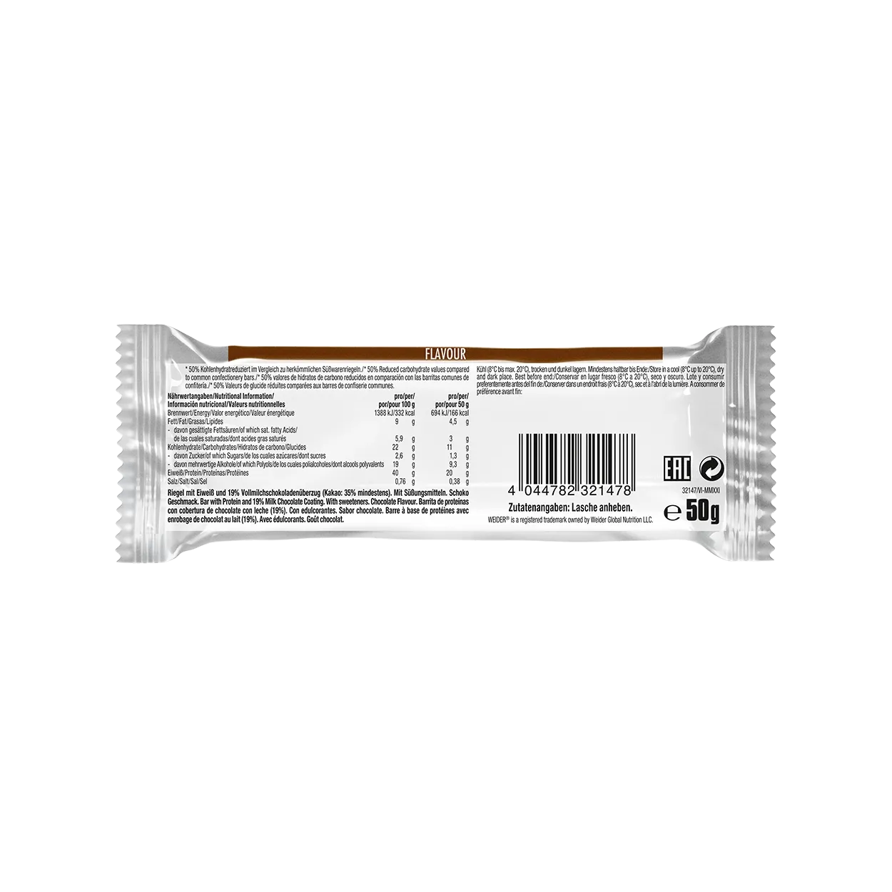 Weider 40% Protein Bar barre protéinée 50 g low carb