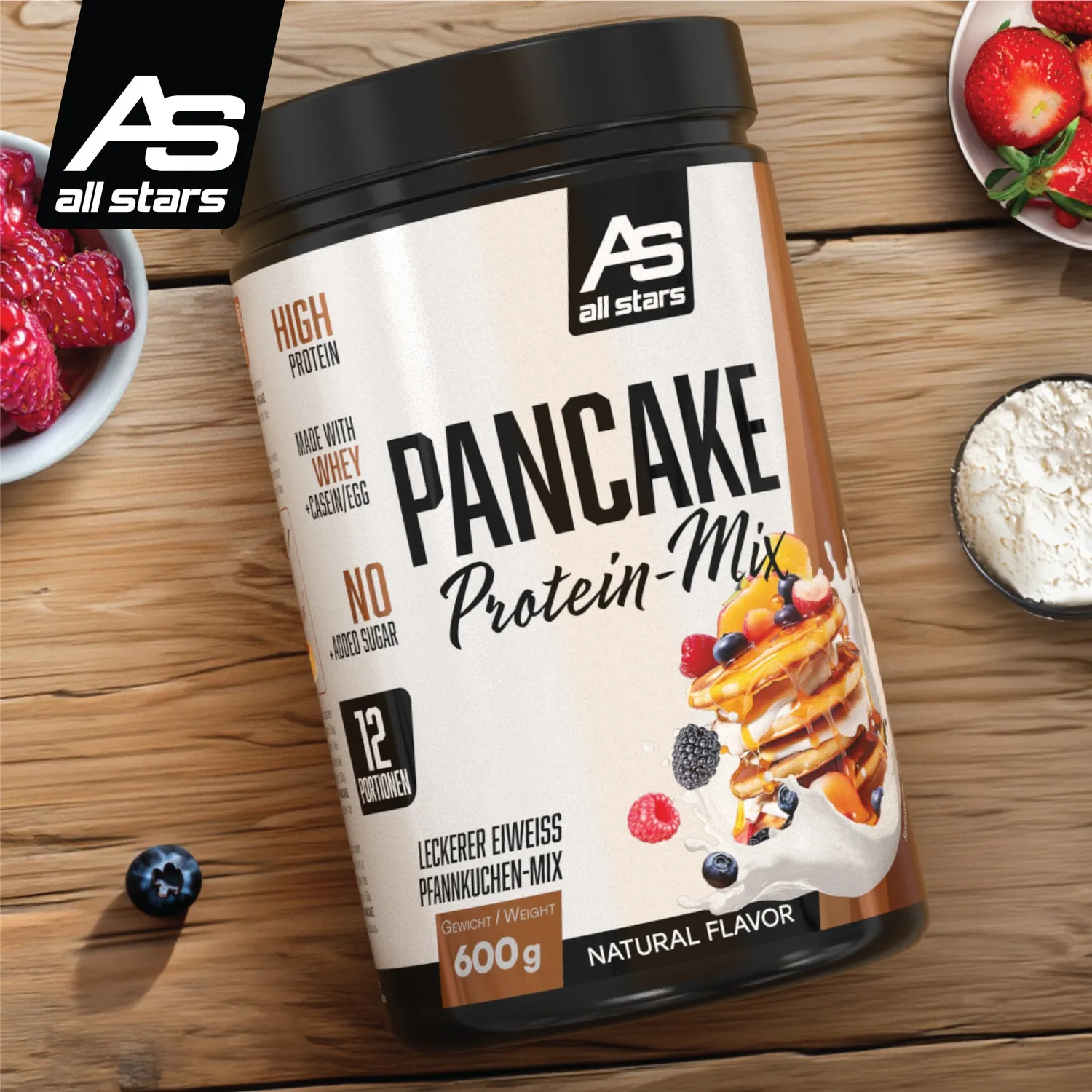 AllStars Pancake Protein-Mix préparation pour pancakes 600 g