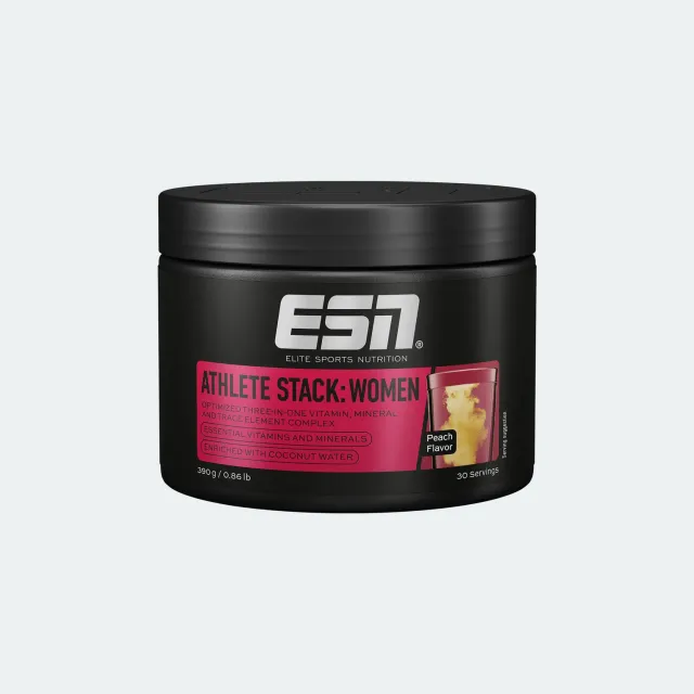 ESN Athlete Stack Women poudre pêche 390 g vegan