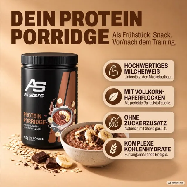 AllStars Protein Porridge chocolat 600 g 31 g protéines