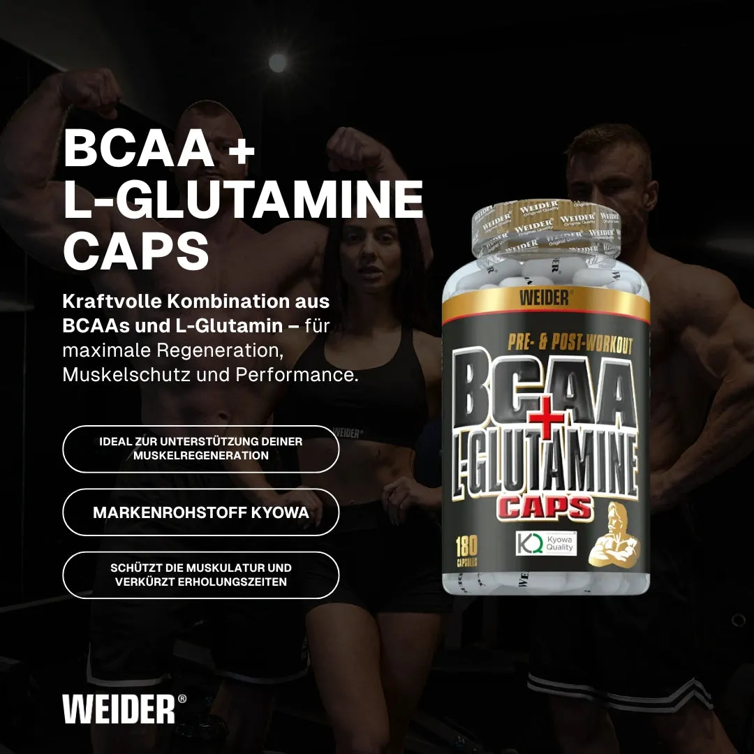 Weider BCAA + L-Glutamine Caps gélules 180 unités végétales