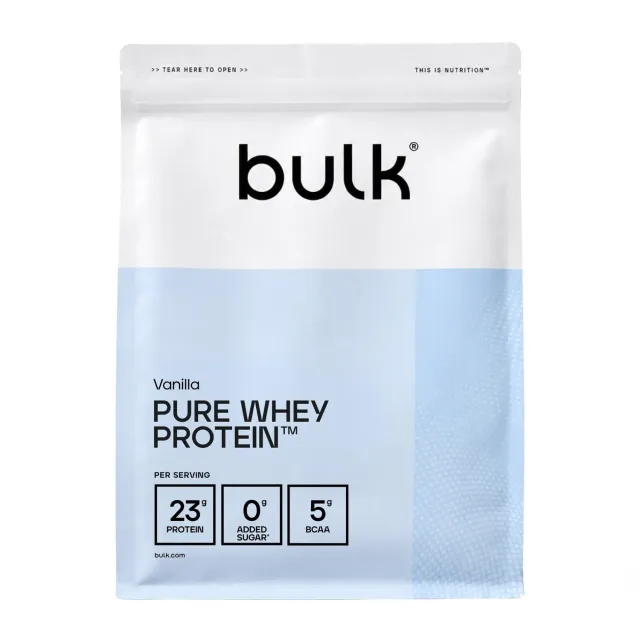 BULK Pure Whey protéine en poudre 1 kg Vanille moins sucrée