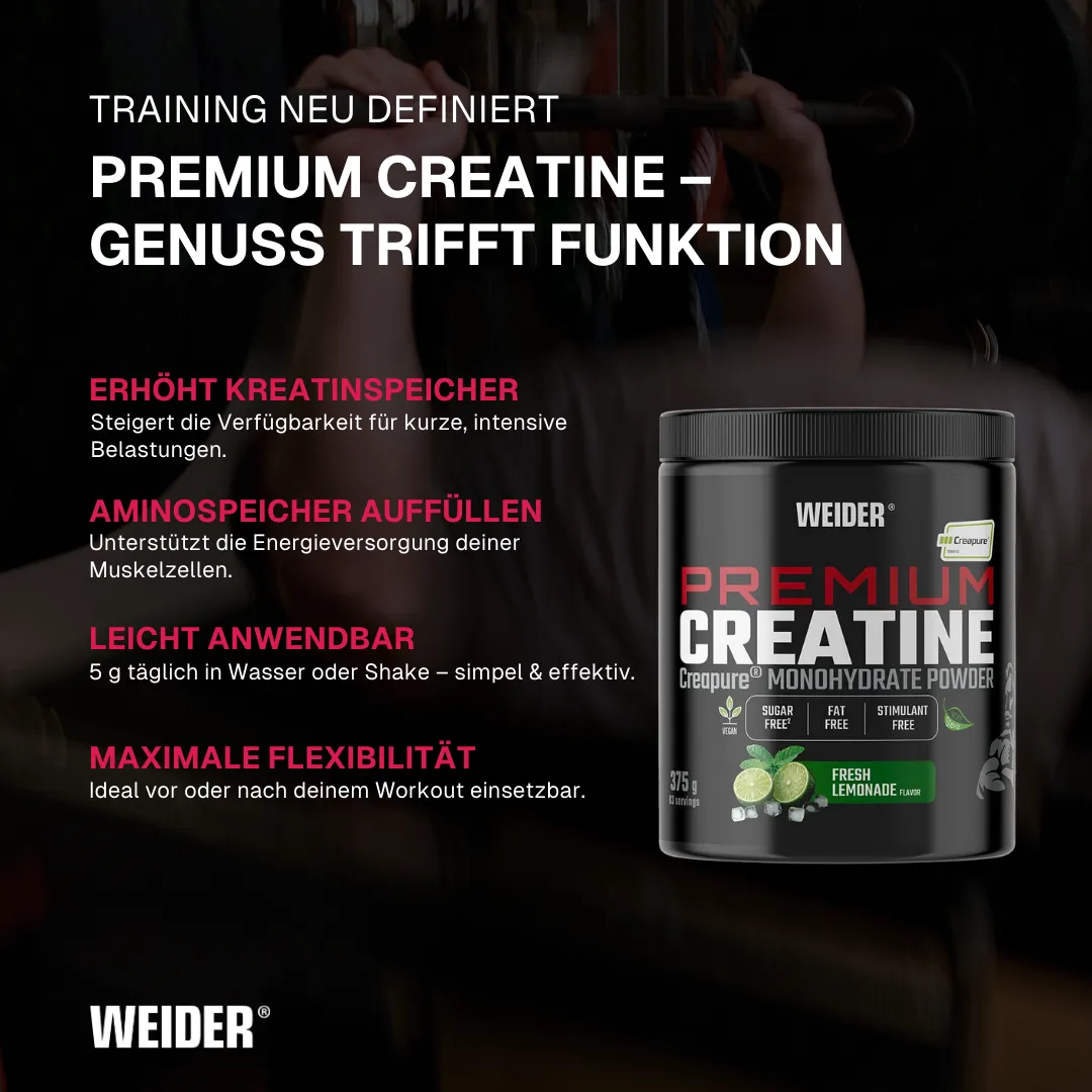 Weider Premium Creatine Powder créatine citron Creapure