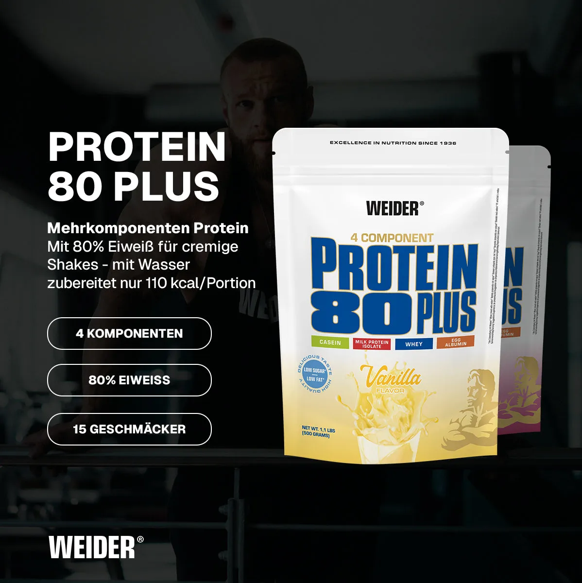Weider Protein 80 Plus protéine en poudre 500 g