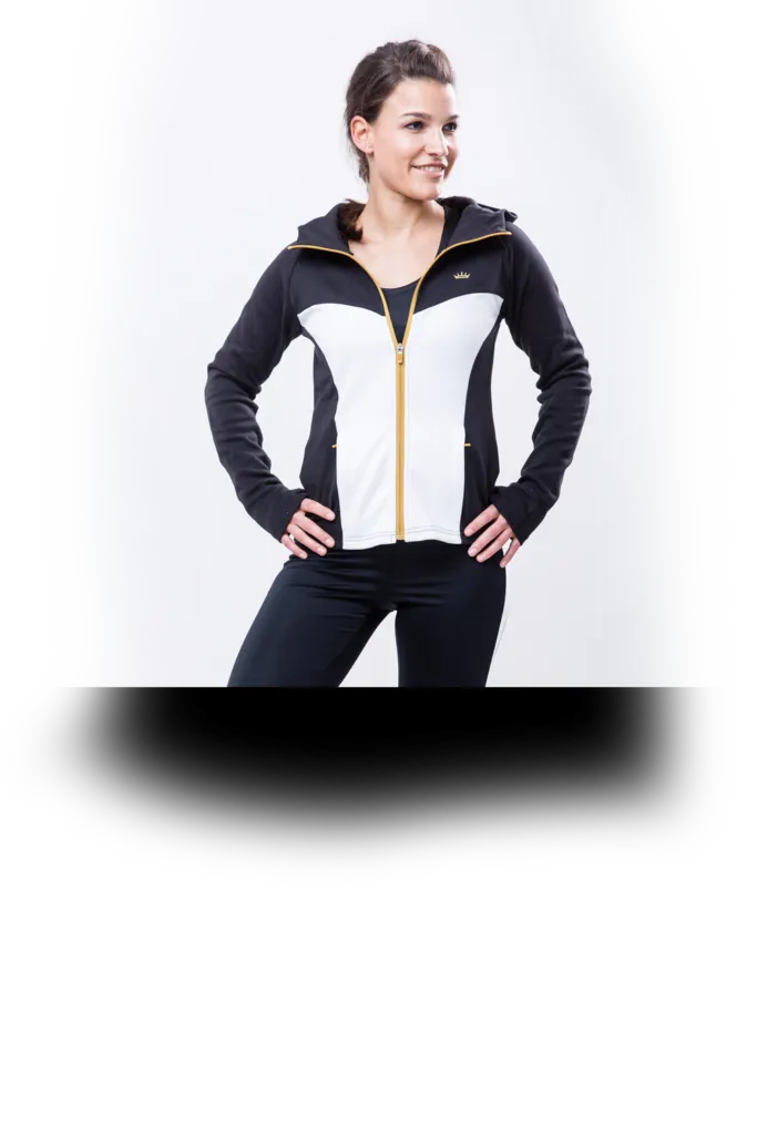 AllStars Squat Queen Hoody sweat zippé femme gris blanc