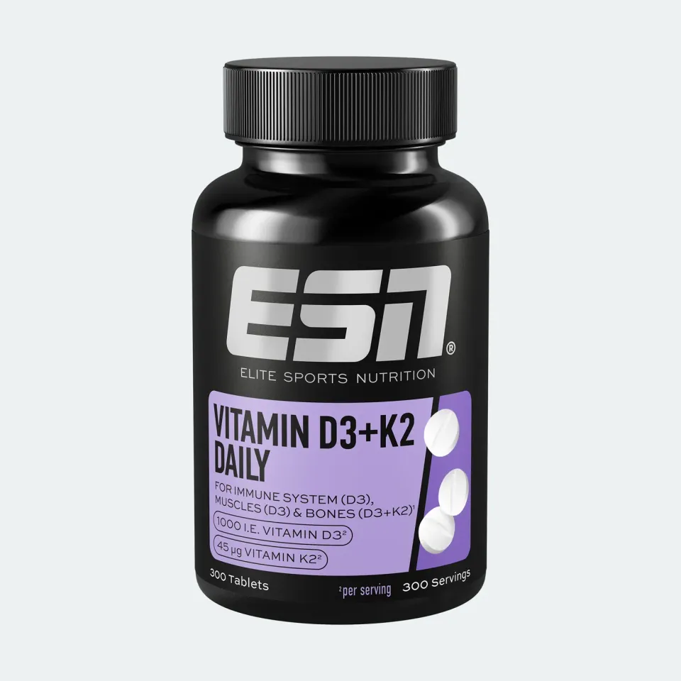 ESN Vitamin D3+K2 Daily complément 300 comprimés