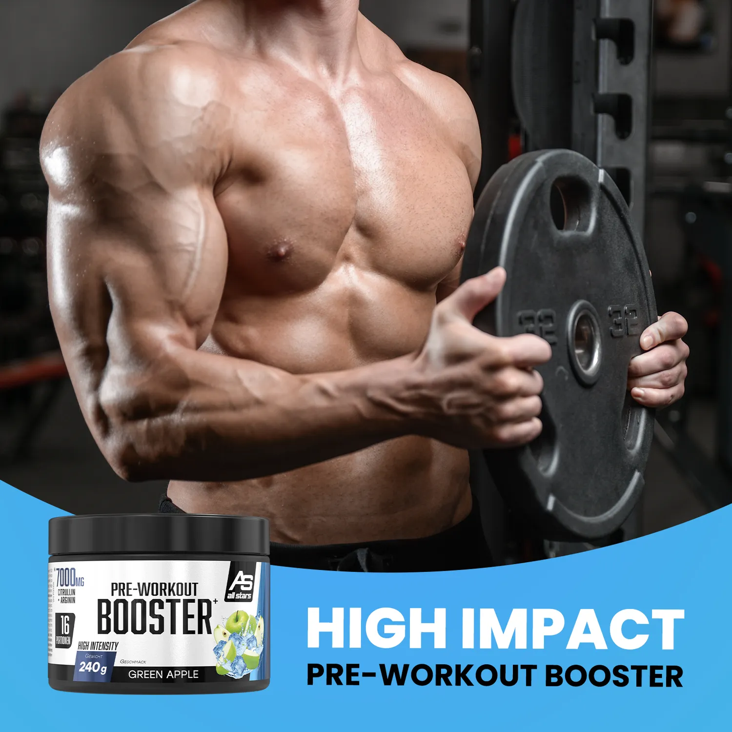 AllStars Pre Workout Booster Extreme booster pré-entraînement Green Apple