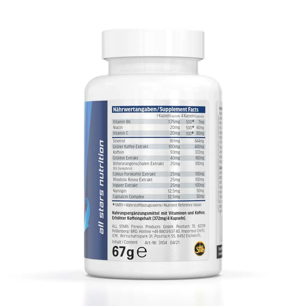 AllStars Fenidrol gélules 80 capsules caféine