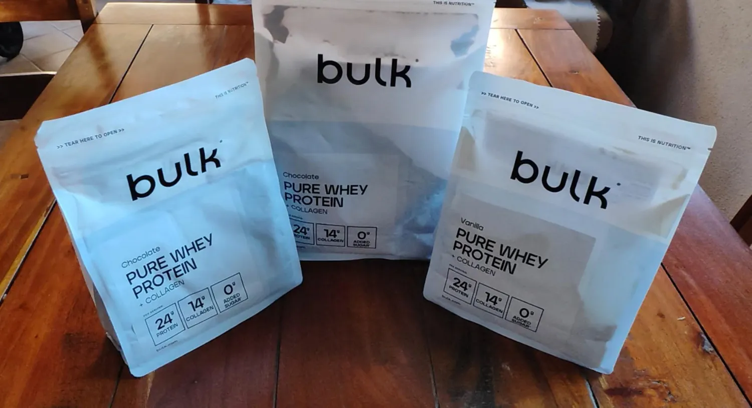 BULK Pure Whey Protein + Collagène poudre vanille 900 g 14 g collagène