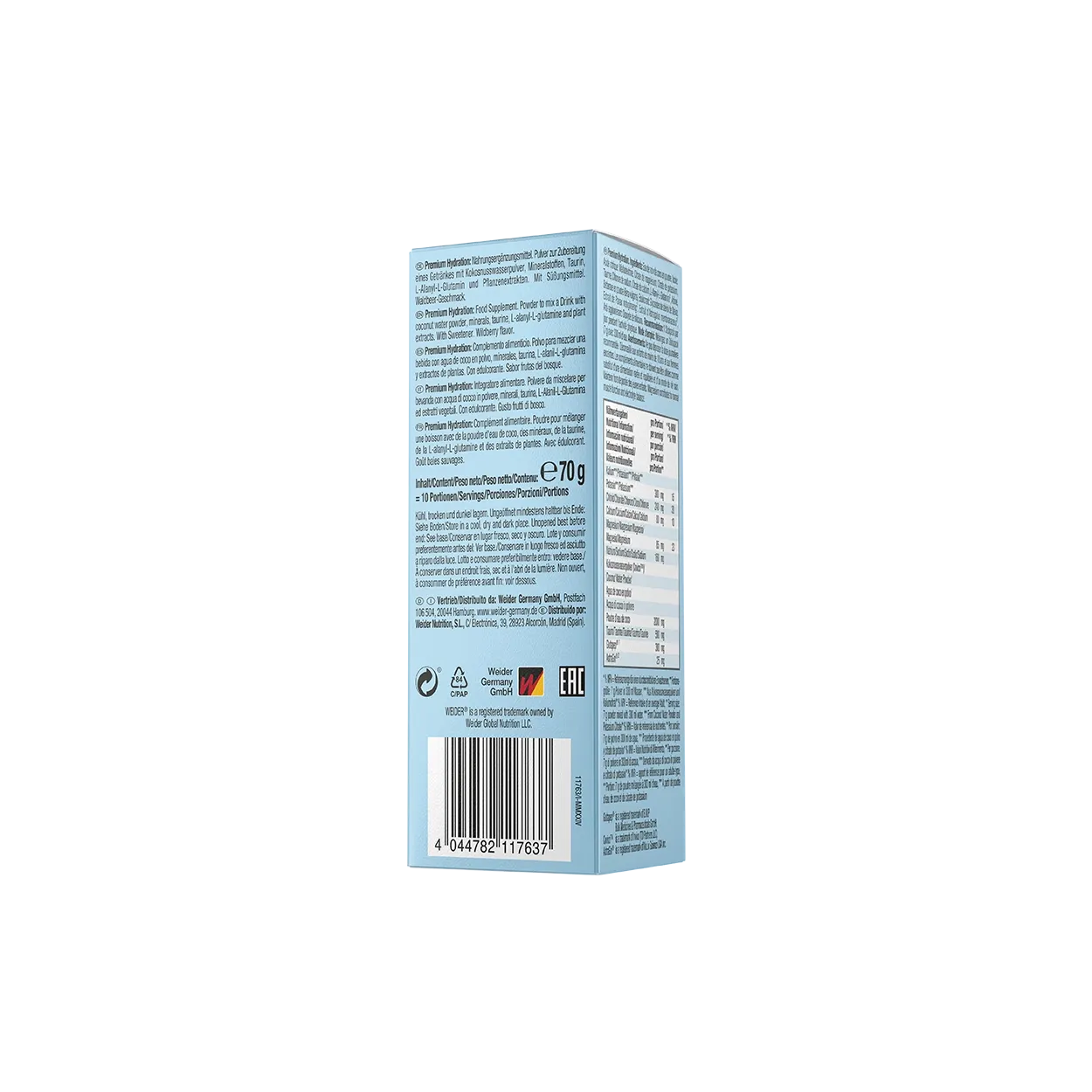 Weider Premium Hydration poudre d’hydratation Orange Passionfruit