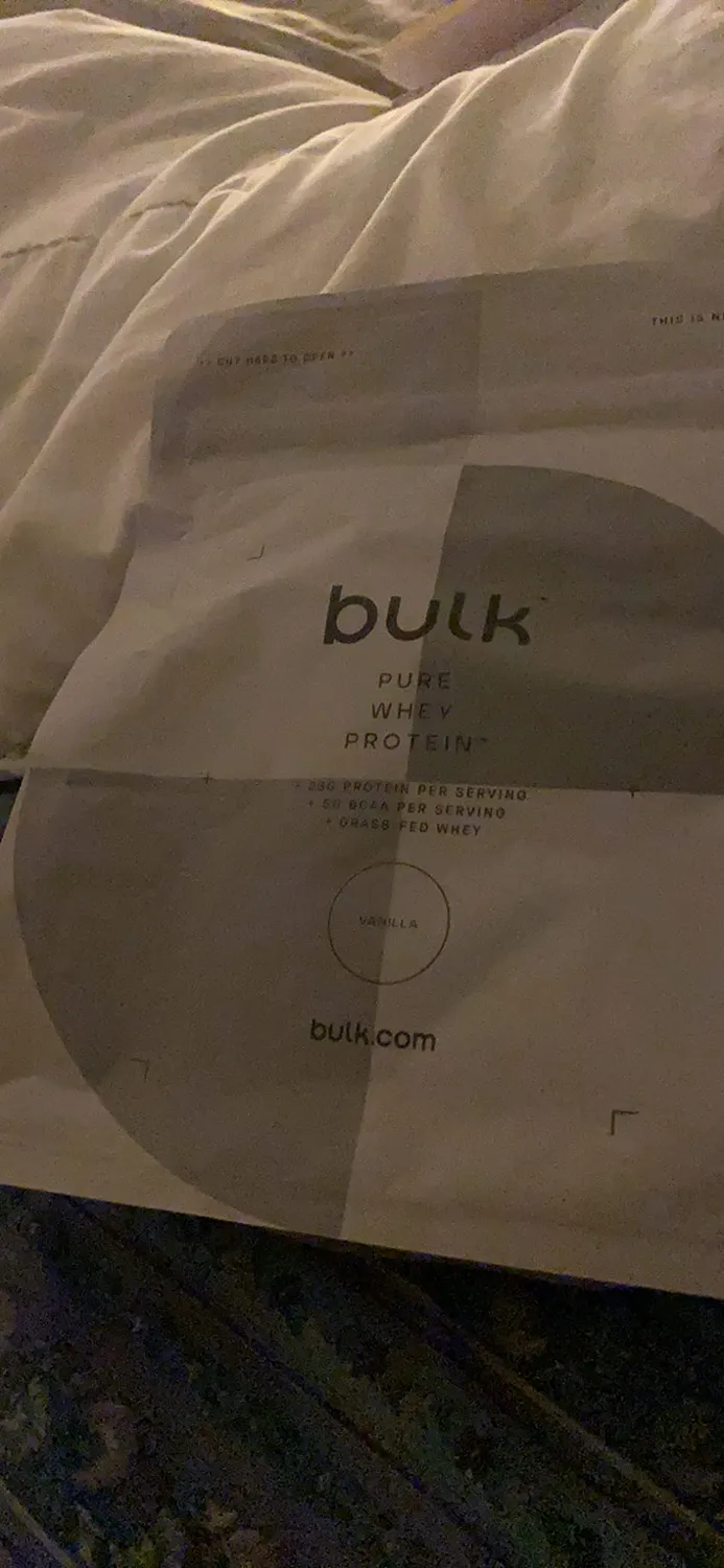 BULK Pure Whey protéine en poudre 1 kg Vanille moins sucrée