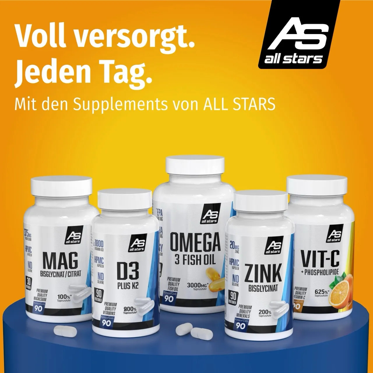 AllStars Vitamin C gélules 90 unités 500 mg avec phospholipides