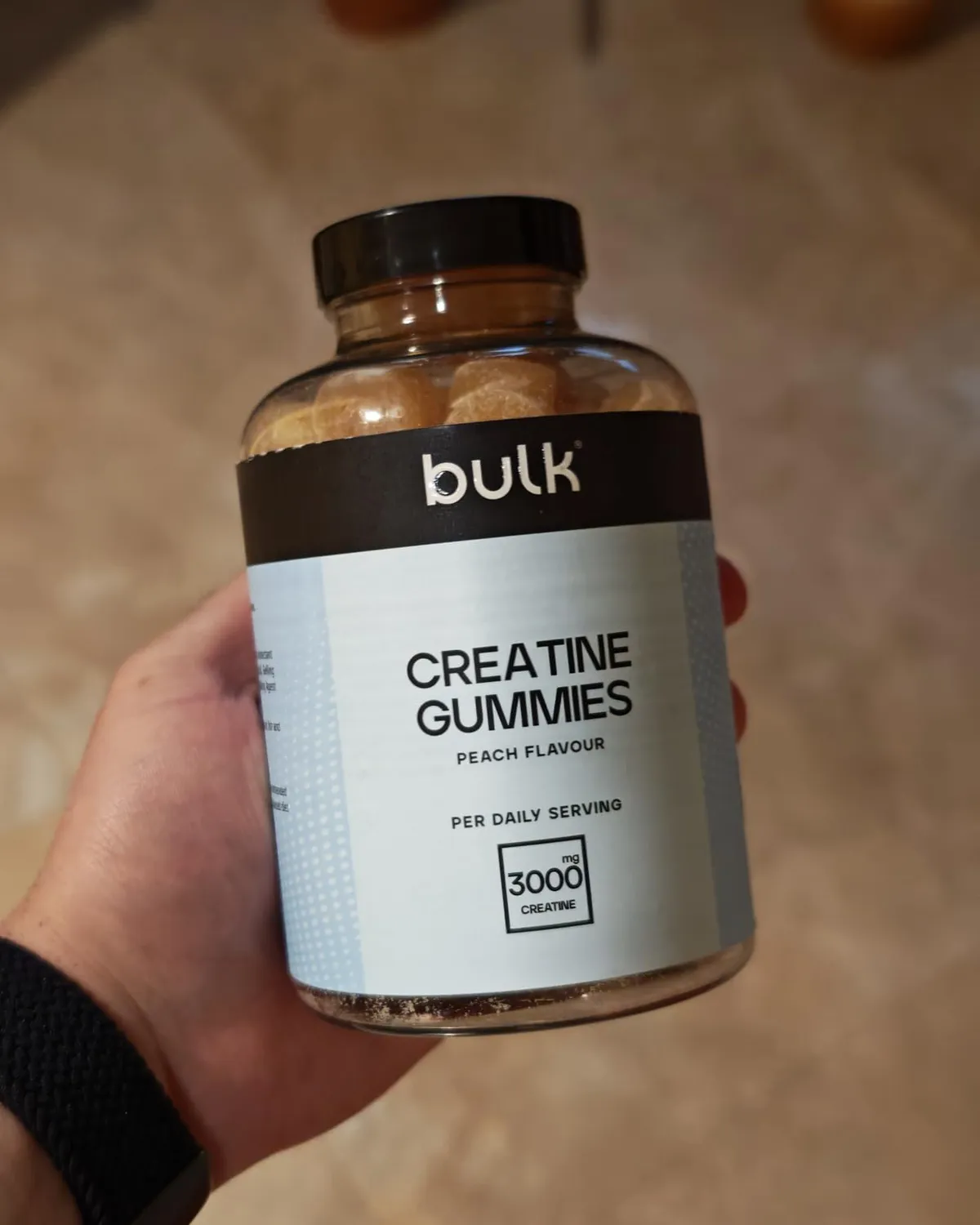 Bulk Gummies créatine pêche 60 gommes 1 g