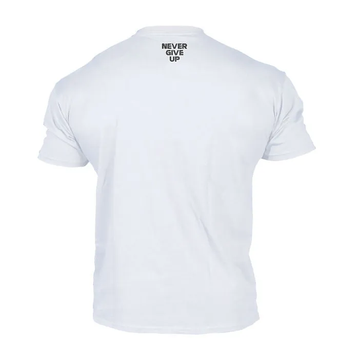 AllStars NEVER GIVE UP T-shirt homme blanc taille S coton