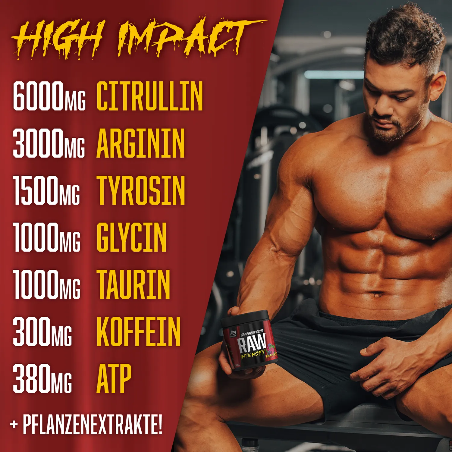 AllStars Platinum Series Raw Intensity Pre Workout Booster poudre Berry Blast