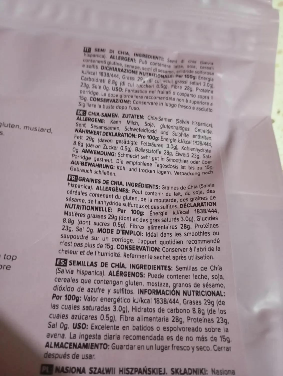 BULK Graines de chia graines alimentaires riches en protéines