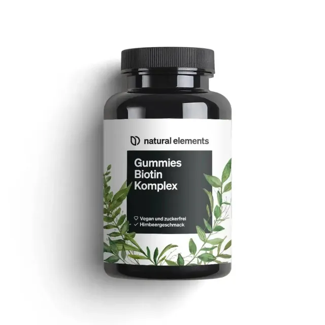 Natural Elements Gummies Biotin Komplex gummies 120 framboise sans sucre