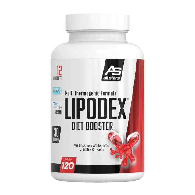 AllStars Lipodex Diet Booster capsules 120 unités, formule multi-thermogénique
